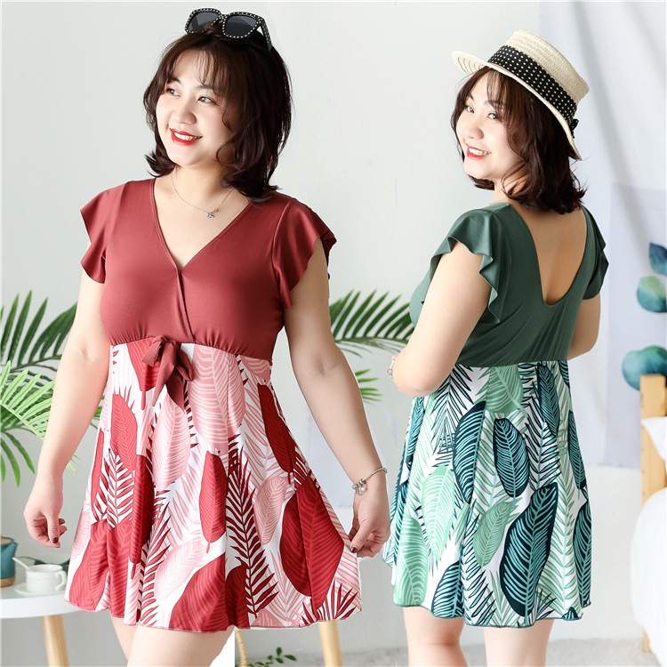 Bộ Đồ Bơi Một Mảnh Dáng Ôm Che Bụng Plus Size Cho Phụ Nữ Trung Niên