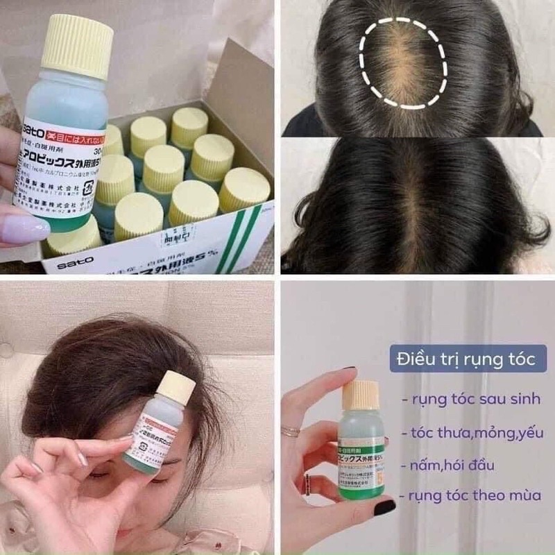 ( Bán Giá Tương Tác ) Tinh chất thảo dược SATO Nhật Bản kích thích mọc tóc, ngăn ngừa tóc rụng lọ 30ml - CO048