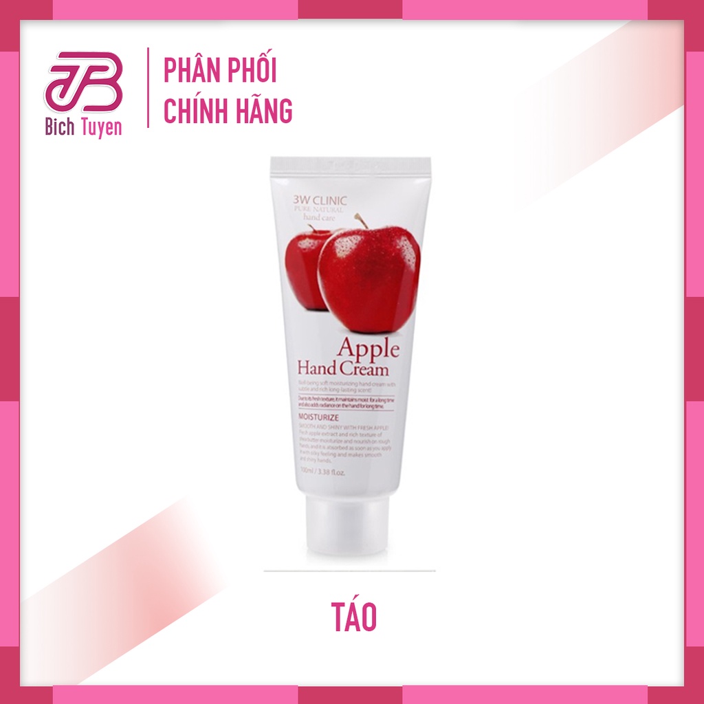 Kem Dưỡng Da Tay 3W Clinic Hand Cream 100ml Kem Dưỡng Da Tay 3W Clinic Moisturizing Hand Cream Hiệu quả lâu - mùi thơm