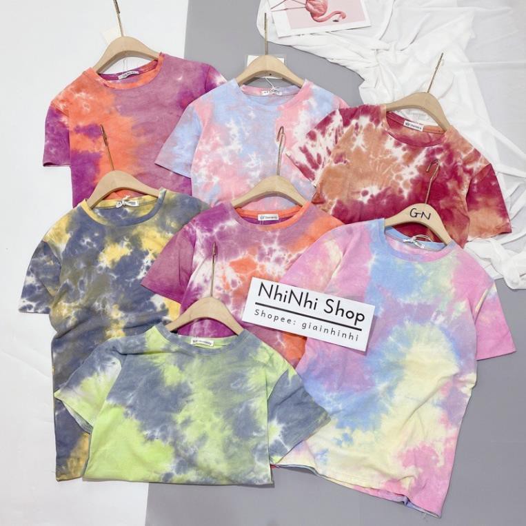 sale Áo phông loang dáng rộng trơn, Áo thun from rộng dáng dài dấu quần AP1203 - NhiNhi Shop 👕 *