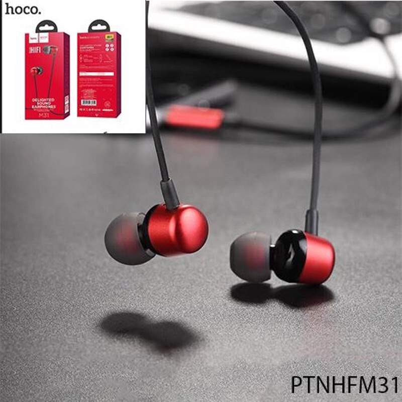 Tai nghe có dây nhét tai HOCO M31 - Hàng chính hãng BH 6 tháng tại Cửa hàng (Chọn màu ngẫu nhiên)