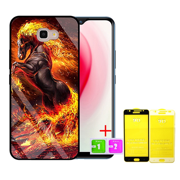 &quot;Combo 1 ốp lưng Samsung J5 Prime + 1 Cường Lực&quot; Mặt kính 3D sang trọng_Không Nhòe, Không Phai Hình ( Tim shop )
