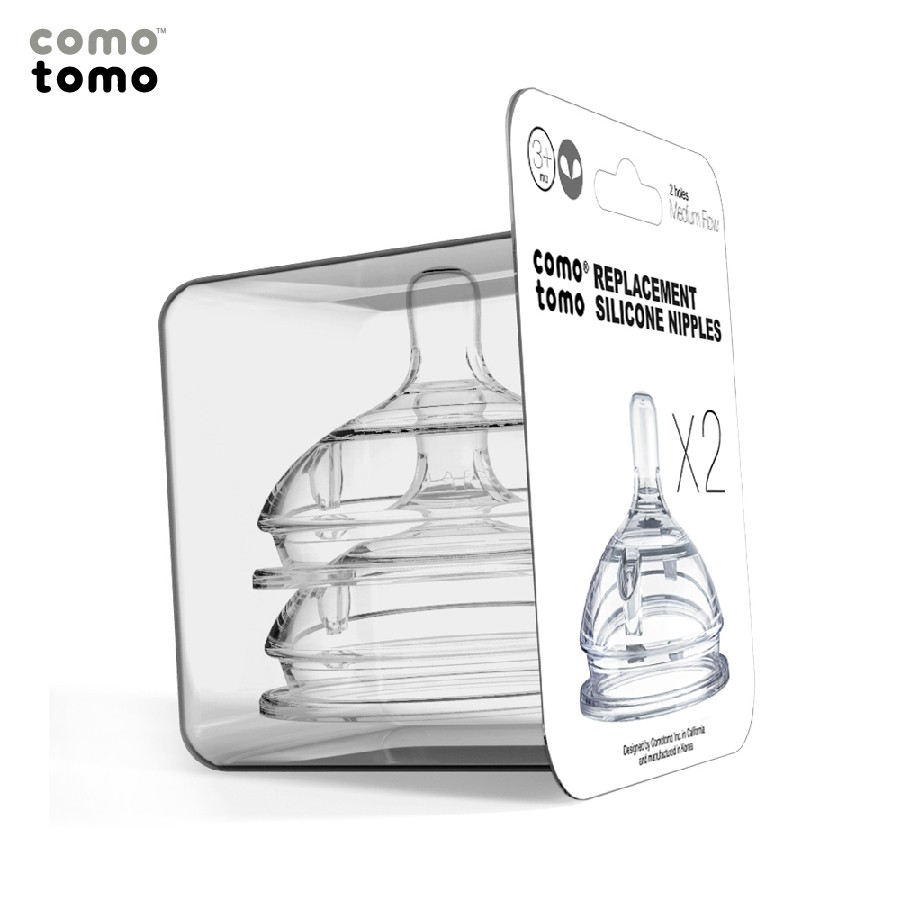 Núm ti silicone Comotomo chính hãng dùng cho bình como dung tích 150ml/250ml