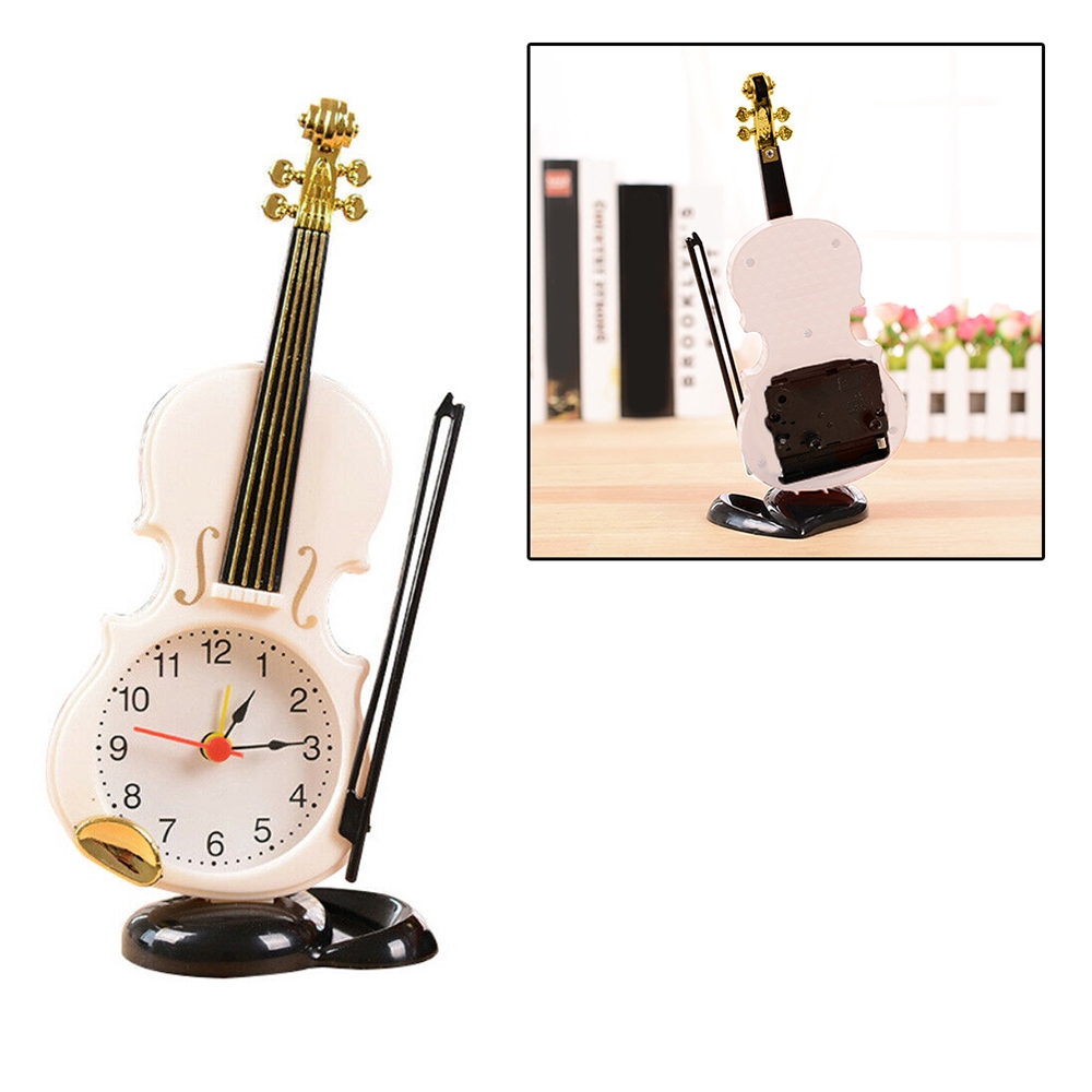 Đồng hồ báo thức để bàn trang trí hình cây đàn Violin độc đáo