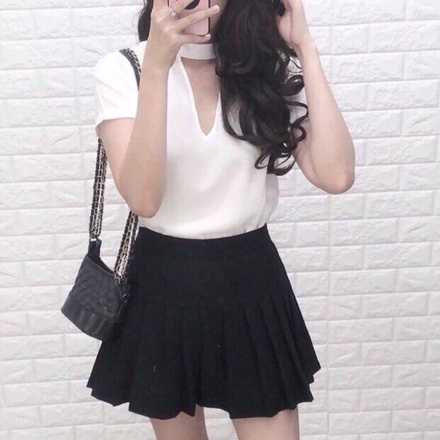 Áo sơ mi cổ V za**ra - trơn 4 màu
