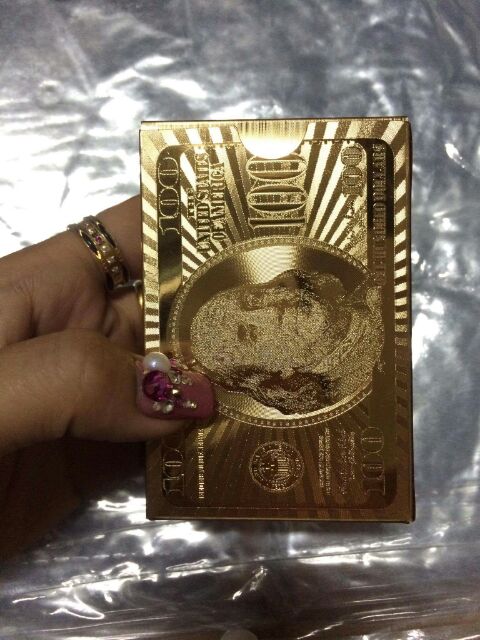 Bộ bài Tây mạ vàng cao cấp 24k chống thấm nước. Tú lơ khơ