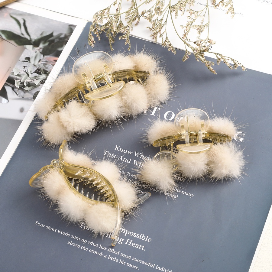 Kẹp tóc vải lông chống trượt phong cách Hàn Quốc dễ thương cho nữ