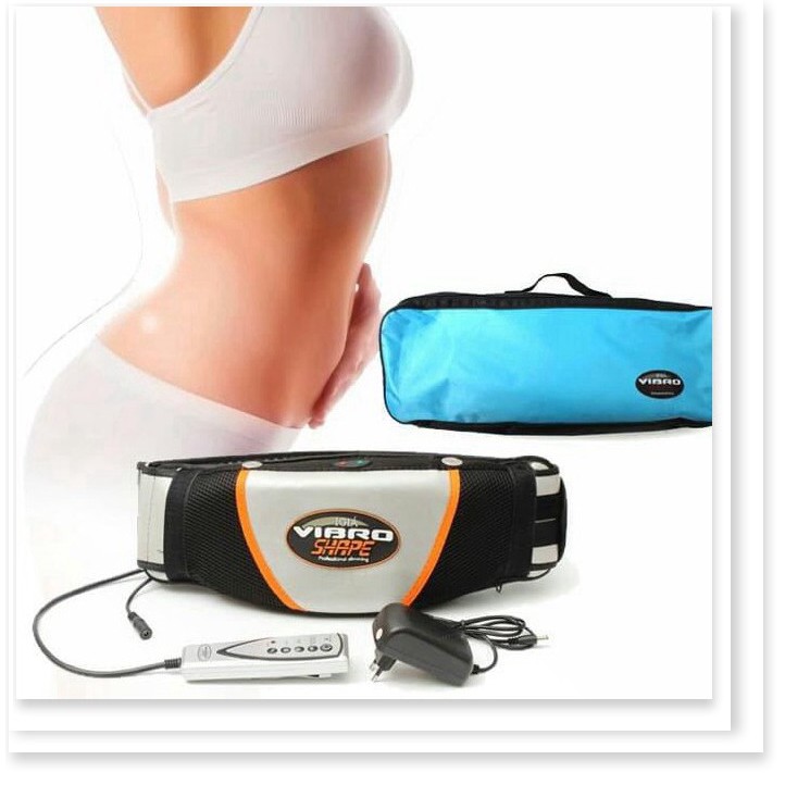 Đai massage giảm mỡ bụng nóng & rung Vibro Shape (Đen)-BBVL