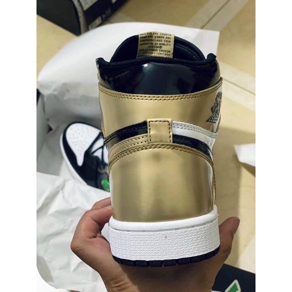 giày Air Jordan 1 high màu vàng đen bóng  | Cao cấp