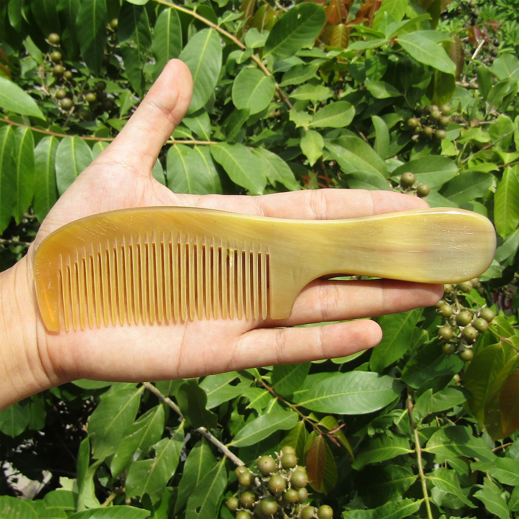 Lược Sừng Chuôi Bầu Trơn