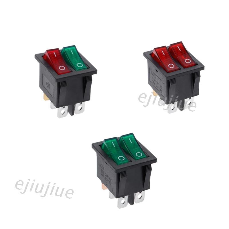 Công tắc bật tắt 6 chân với đèn xanh lá và đỏ 20A 125V AC chất lượng cao