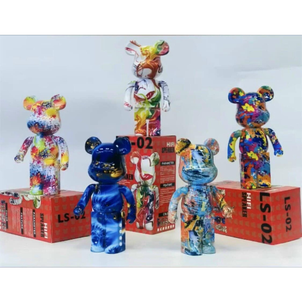 LOA BLUETOOHTH SẠC ĐIỆN BEARBRICK MÀU SẮC SÔI ĐỘNG