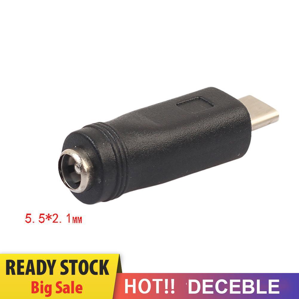 Đầu Chuyển Đổi Nguồn Dc Type C Usb Male Sang 5.5x2.1mm Female Jack Cho Laptop Pc | WebRaoVat - webraovat.net.vn