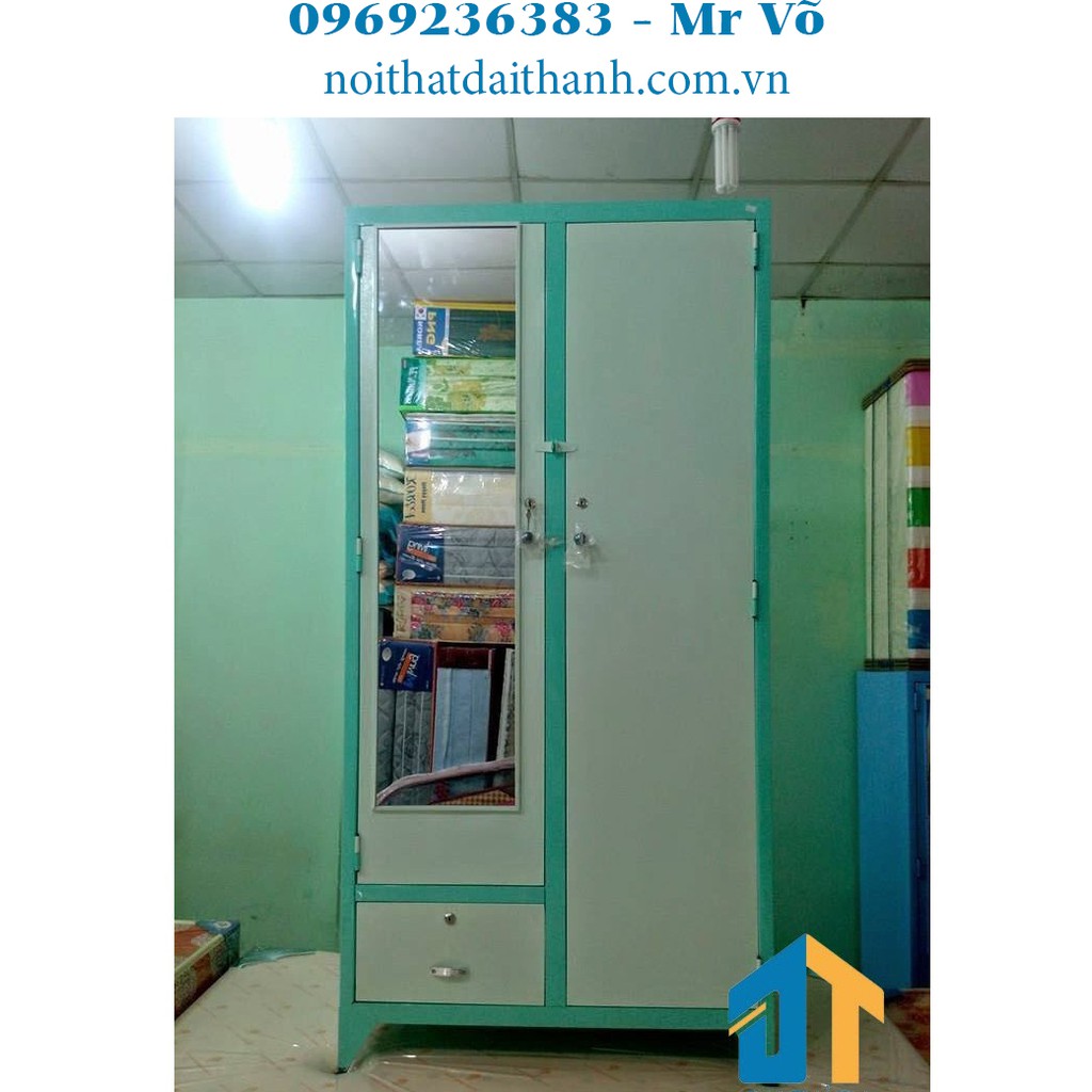 Tủ sắt quần áo dày sơn tĩnh điện có hộc kéo ngang 90 cao 1m8