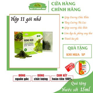 Rong nho hộp 220g/11 gói nhỏ  Sea Việt, cách chế biến rông nho biển tươi ăn ngon và bảo quản rong nho, kèm nước sốt