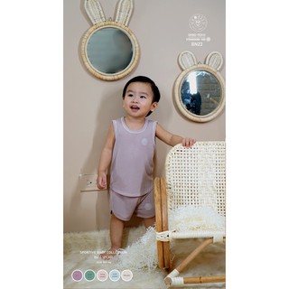Bộ ba lỗ HRNEE vải sợi sồi Modal