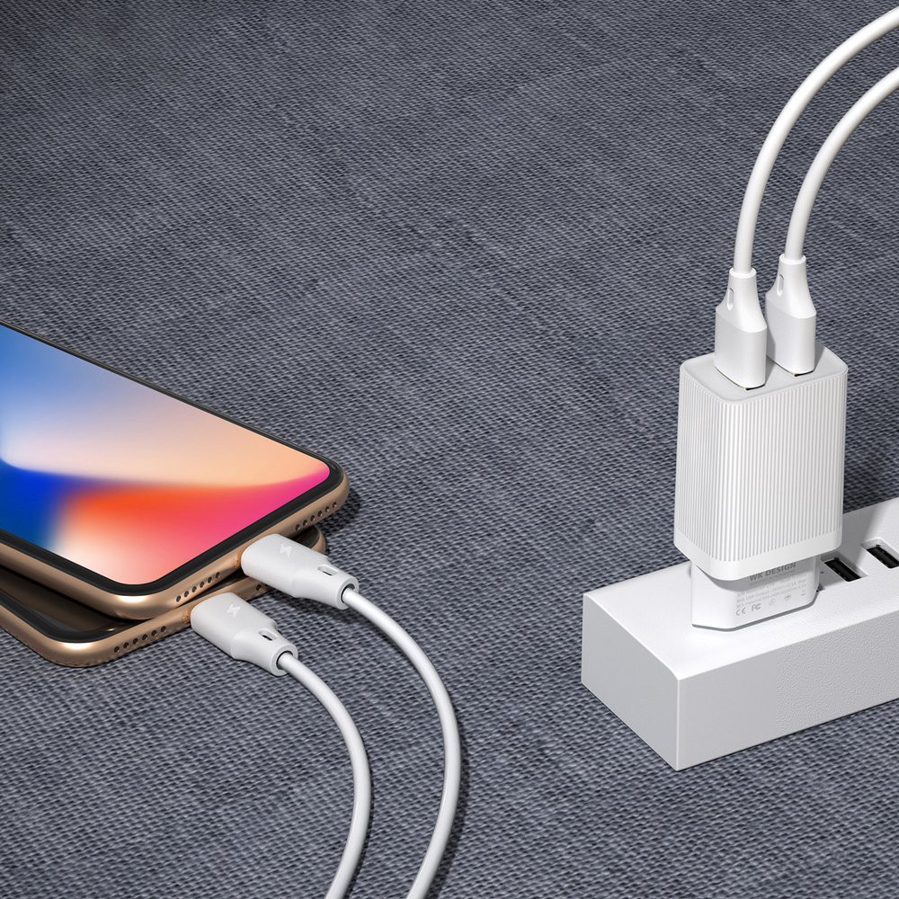 Bộ sạc nhanh KingKong WP U79i hai cổng, kèm dây sạc, sạc nhanh, hàng chính hãng