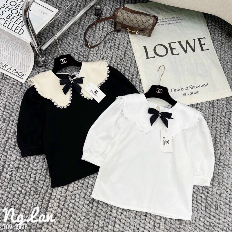 🔥🔥FREESHIP💥ÁO SƠ MI NƠ CỔ BÈO SIÊU ĐẸP. SẴN HAI MÀU ĐEN VÀ TRẮNG