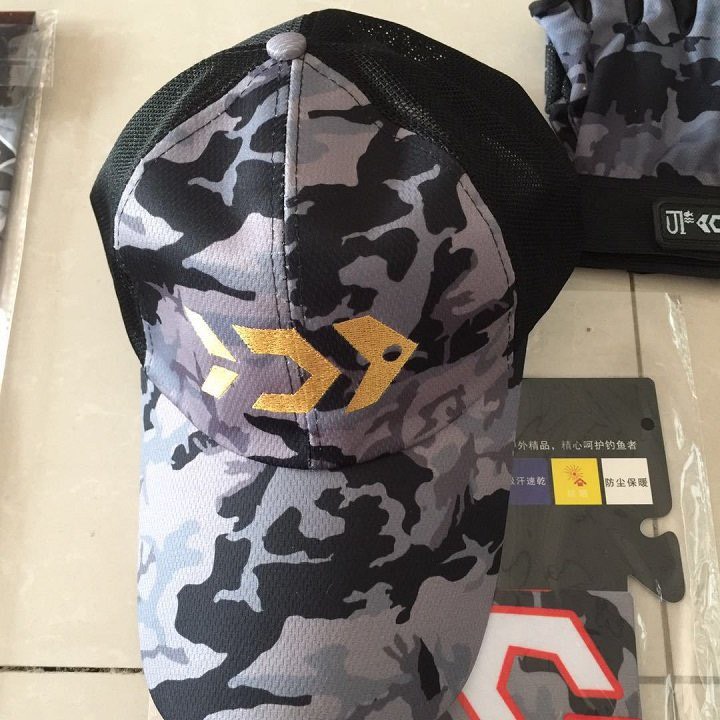 Combo Mũ Câu Cá + Găng Tay + Quấn Cổ + Ống Tay Chống Nắng Thương Hiệu Dawa 4 Món Cao Cấp