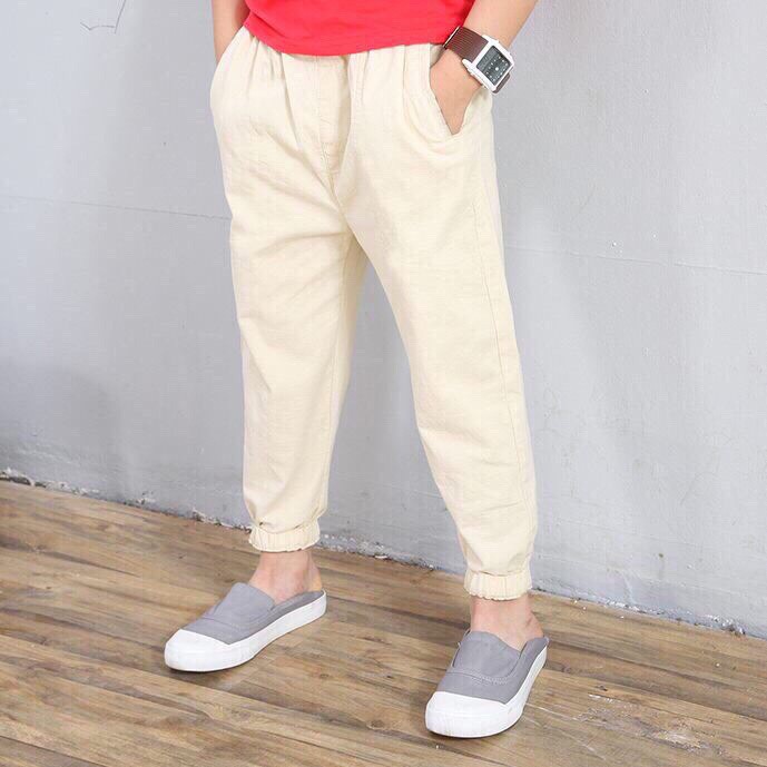 Quần Jogger kaki bé trai lưng thun