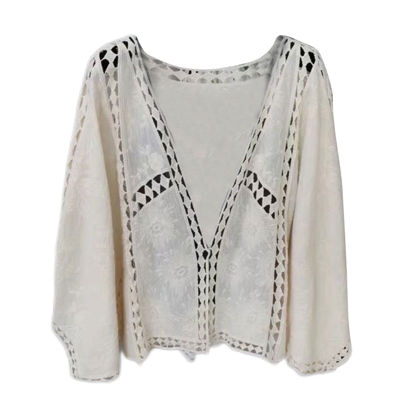 Áo Khoác Cardigan Cánh Dơi Chống Nắng Phối Ren Hoa Thời Trang Mùa Hè Dễ Phối Đồ Sự Bảo Vệ