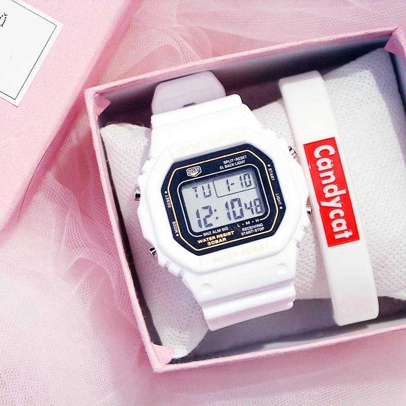 Đồng hồ LED mặt vuông dây đeo bằng silicon thời trang cho nữ | BigBuy360 - bigbuy360.vn