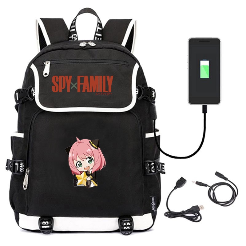 Balo nắp ngang in hình SPY x Family ver nằm gia đình điệp viên cặp sách nam nữ đi học đựng đồ dùng học tập