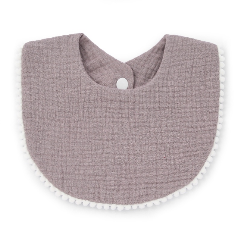 Yếm Ăn Vải Cotton Phối Ren Dành Cho Bé Sơ Sinh