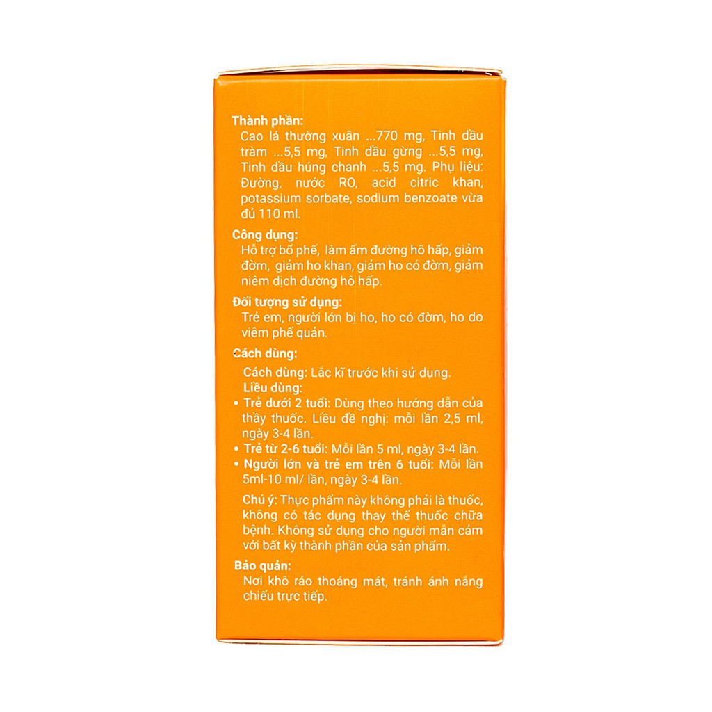 Siro Hobezut chai 100ml - Hỗ trợ bổ phế, giảm ho khan, ho đờm, làm ấm đường hô hấp - Siro Ho Bezut CVSpharmacy