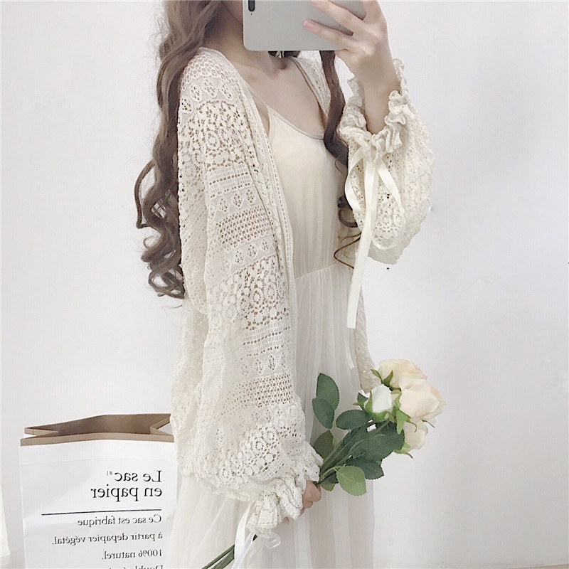 Áo Khoác Cardigan Dệt Kim Phong Cách Hàn Quốc Cho Nữ