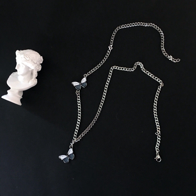 Vòng Cổ Hai Lớp Mặt Hình Bướm Thời Trang Sang Trọng 22327