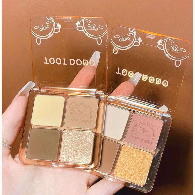 Bảng Phấn Mắt 4 Màu Sắc Hiệu Ứng Lì / Ánh Ngọc Trai Chống Nước Chống Mồ Hôi Bền Màu Dài Lâu