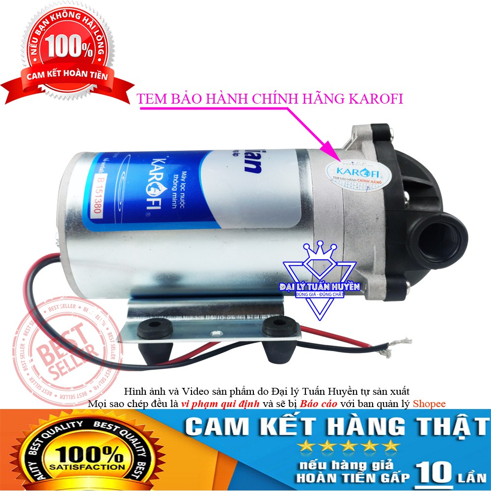 Bơm tăng áp 24v Radian Karofi Chính hãng - dùng cho máy lọc nước RO và dàn phun sương