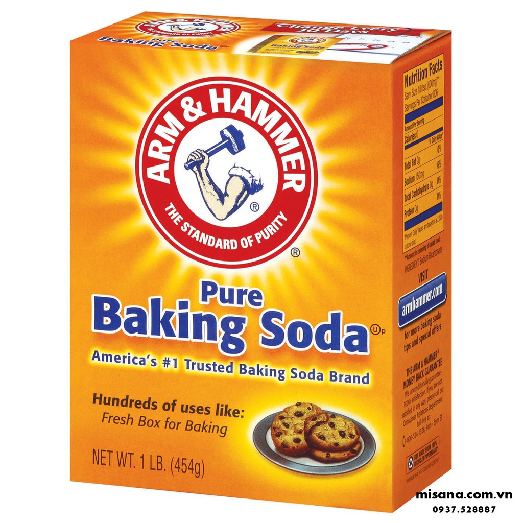 [Hàng loại A] Bột Baking Soda đa công dụng 454g - Nhập khẩu từ Mỹ