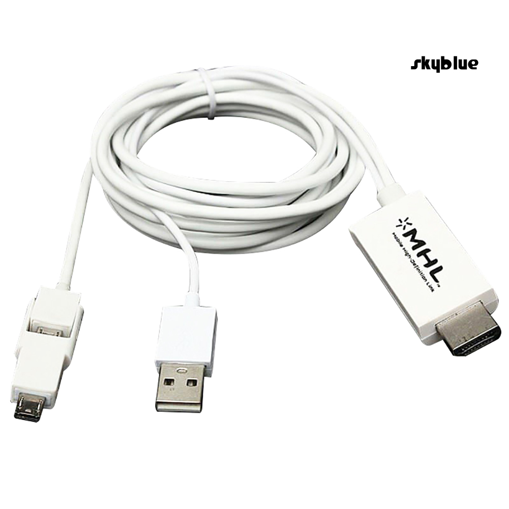 Dây Cáp 2.5m 5 / 11 Pin Micro Usb Mhl Sang Hdmi-Compatible 1080p Hd Tv Cho Điện Thoại Android