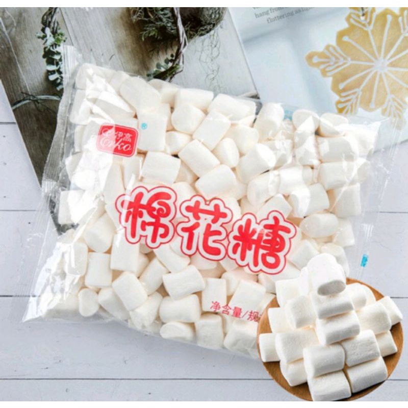 Kẹo Marshmallow 500g (loại ít đường), bánh ống Đài Loan, bánh thuyền