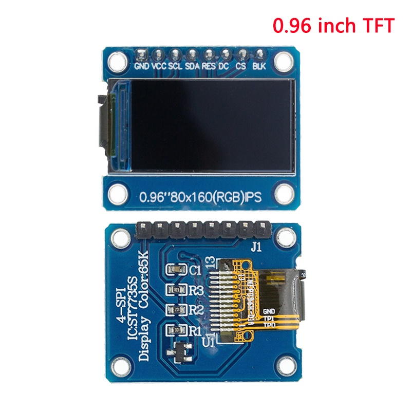 Mô Đun Màn Hình TFT 0.96 / 1.3 / 1.44 / 1.77 / 1.8 / 2.4 / 2.8 inch IPS 7P SPI HD 65K TFT ST7735 Drive IC 80 * 160 Cho Arduino