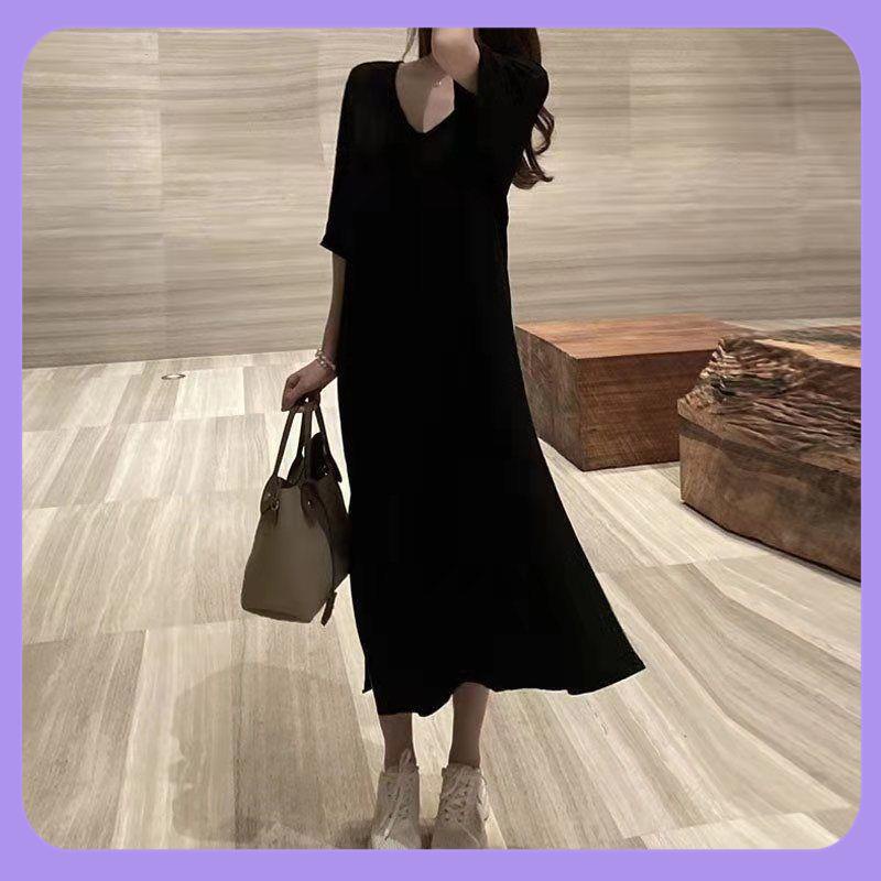 Đầm Thun Dáng Dài Cổ Chữ V Plus Size Cho Người Béo 150kg 4