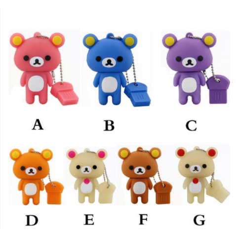 Usb OTG128GB / 64GB / 32GB / 16GB / 8GB Tốc Độ Cao Hình Gấu Violent Hoạt Hình Sáng Tạo Bằng silicone