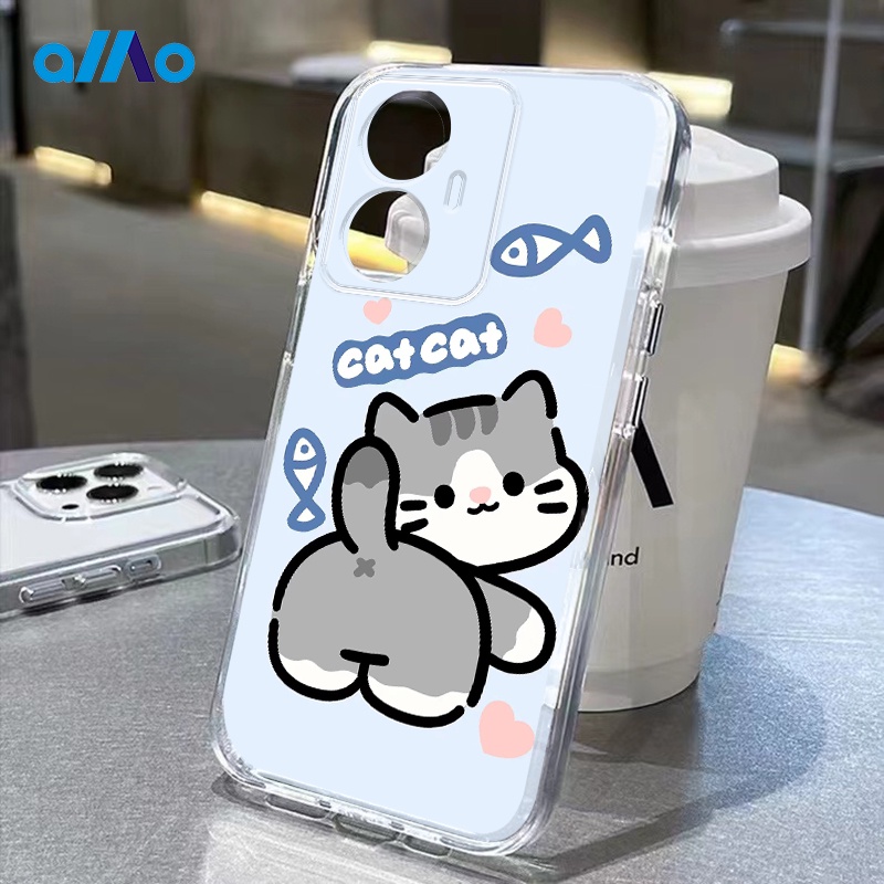 Ốp Điện Thoại Mềm Hình Mèo Hoạt Hình Cho Realme 11 Pro + Realme 11 Pro + 10t 10 Pro + 9i Realme C55 C35 C30s C33 2023 C30 C31 Ultra
