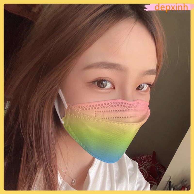 Hàng có sẵn - 10 cái khẩu trang KF94 Rainbow cho người lớn phong cách, chống bụi thời trang Khẩu trang In hình beauty girl | BigBuy360 - bigbuy360.vn