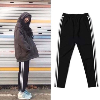 Quần thể thao nam nữ unisex 3 Sọc. Form freesize 38-65kg mang vừa. Chất dày co giãn ống suông mặc nhà mặc thể dục