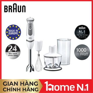 [1 Đổi 1 Trong 2 Năm] Máy Xay Cầm Tay Braun MQ5235 – Máy Xay Sinh Tố Cầm Tay – Công Suất Cải Tiến 1000W – Chính Hãng