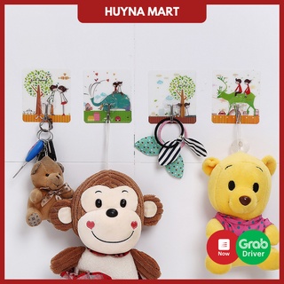Móc Dán Tường Siêu Dính Siêu Chịu Lực In Hình 3D Độc Đáo Nhiều Mẫu Bền Đẹp