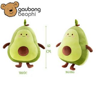 Gối Ôm Hình Quả Bơ Hình Thật Gấu Bông Quả Bơ Size 40cm Siêu Đáng Yêu