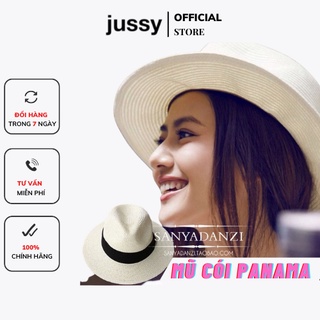 Nón Cói Panama Jussy Fashion Kiểu Mũ Cói Phớt Unisex Nón Rộng Vành Đi Biển Nhiều Màu Hot [Đóng Trong Hộp Giữ Form Nón]