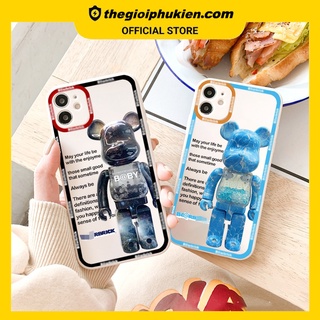 Ốp lưng iphone cạnh vuông viền màu Baby bear.brick dành cho iphone 6 đến 14promax - E103