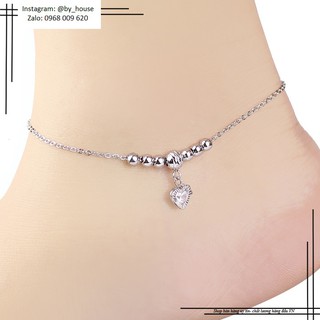 Lắc chân inox nữ đính đá cực xinh
