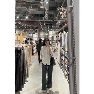 Áo sơ mi kẻ cộc tay thêu hình A1820 SUSTORE