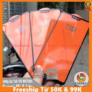 Kính cường lực full màn Xiaomi Mi 8/8pro/8SE/8Lite viền đen siêu mỏng chuẩn đẹp